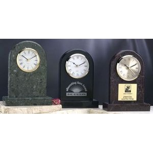 Black Arch Genuine Marble Clock Award