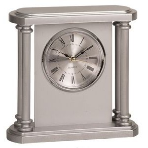6¼" Silver Four Column Clock