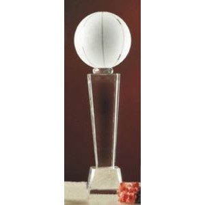 4" Crystal Basketball Tower Award