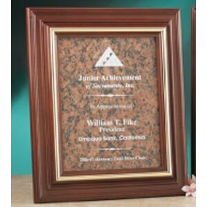 Custom Genuine Brown Granite Executive Plaque (7"x9")
