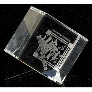 2.5" Crystal Cube Paperweight