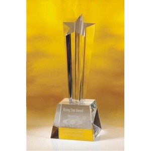 11" Crystal Pillar Star Award