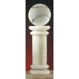 Crystal Baseball Award w/Round Base