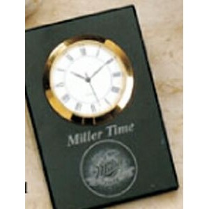 Black Genuine Marble Mini Desk Clock Award