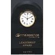 3.5" Black Mini Genuine Marble Arch Clock Award