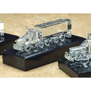 7" Crystal Truck on Marble Base