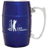 17 Oz. Blue Stainless Steel Barrel Mug w/Handle