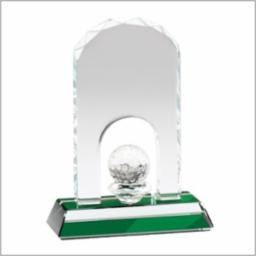 6.5" Golf Tournament Champion Art Glass Sculpture
