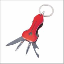 Red 4-in-1 Pocket Knife Key Chain