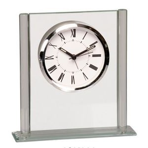 6 1/8" Glass Square Clock