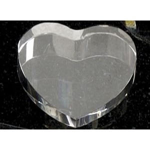 Crystal Heart Shape Paper Weight (2"x2")