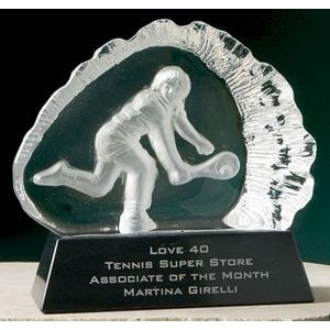 5" Women's Tennis Glacier Sports Award w/Marble Base