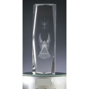 3D Angel Optical Crystal Award (2"x2"x6")