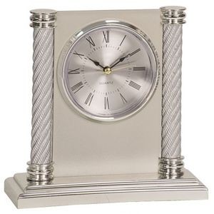 5¾" Silver Two Column Clock