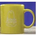 11 Oz. Yellow C Handle Ceramic Mug