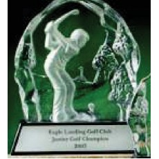 6.5" Junior Golfer Glacier Sports Award w/Marble Base