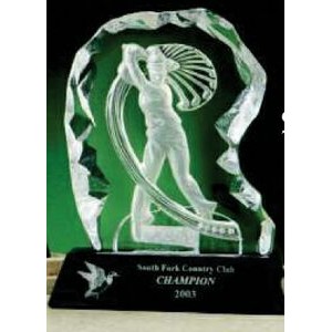 7.5" Woman Golfer Glacier Sports Award w/Marble Base