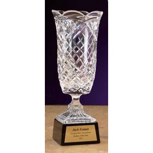10.5" Stemmed Crystal Vase