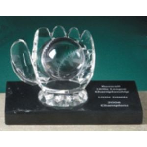 Crystal Baseball & Glove Sports Award