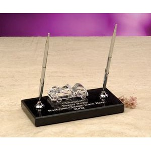 Optical Crystal Sports Car Award Pen Set w/Base