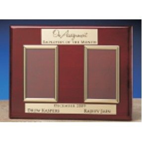Executive Bi Monthly Plaque w/Double Picture Frame (9"x12")