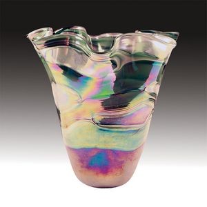 11.25" Hand Blown Art Glass Vase