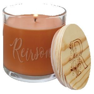 14 Oz. Pumpkin Spice Candle in Glass Holder w/Wood Lid