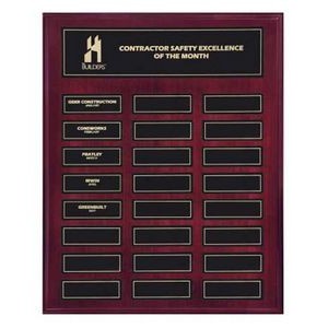 Mahogany Finish Recognition Pocket Plaque (12"x15")