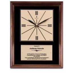 Genuine Walnut Frame Assembled Clock Plaque