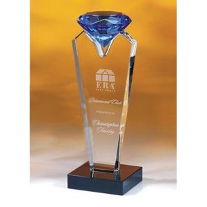 10" Blue Crystal Diamond Award
