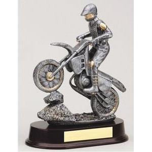 9" Resin Motorcycle on Rock Award