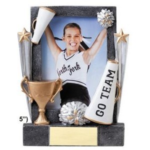 7¼" Resin Cheer Picture Frame Award