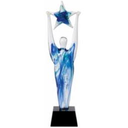 Super Salesman Art Glass Sculpture Award