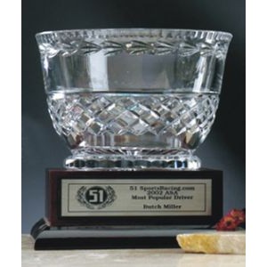 9" Hand Crafted Crystal Bowl Award