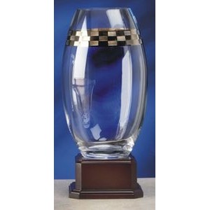 15" Exotic Crystal Award Vase