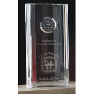 Executive Crystal Clock Award (3.5"x2"x7")