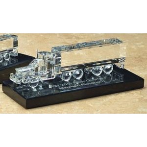 9.5" Crystal Truck on Marble Base