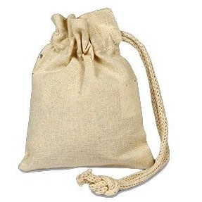 100% Cotton Sheeting Coin Drawstring Bag