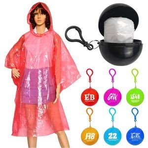 Portable Raincoats Keychains with Ball