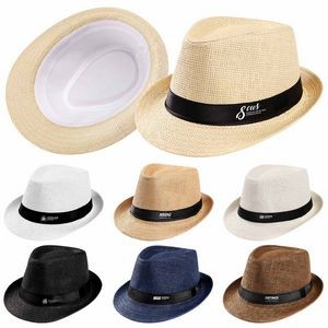 Beach wide brimmed Panama straw roll hat