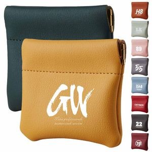 PU Leather Squeeze Coin Purse