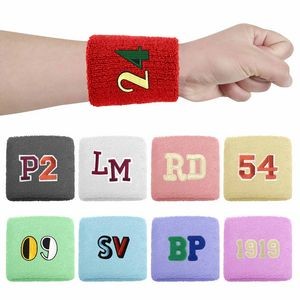 Athletic Cotton Terry Cloth Wristbands for Gym Sports