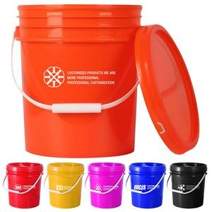 5 Gallon Round Plastic Seal Bucket With Handle