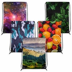 210D Full Color Polyester Cinch Backpack
