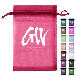 Mesh Drawstring Pouch with Ribbon