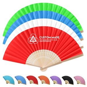 7 Inch Full Color Dying Bamboo Paper Fans