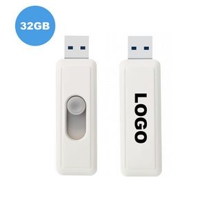 Wireless Flash Drive 32GB Memory Stick USB 3.0 WiFi U Disk for Smartphones Tablets Computer (White)