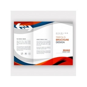 8.5" x 5.5" Horizontal Brochure (90 Lb Uncoated Paper - Front & Back)