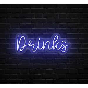 Custom Beverage Bliss, Drinks Neon Sign (57 " x 19 ")