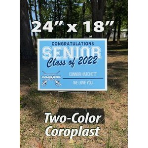 24" X 18" Corrugated Plastic Yard Signs, 2 COLOR/ 2 SIDED